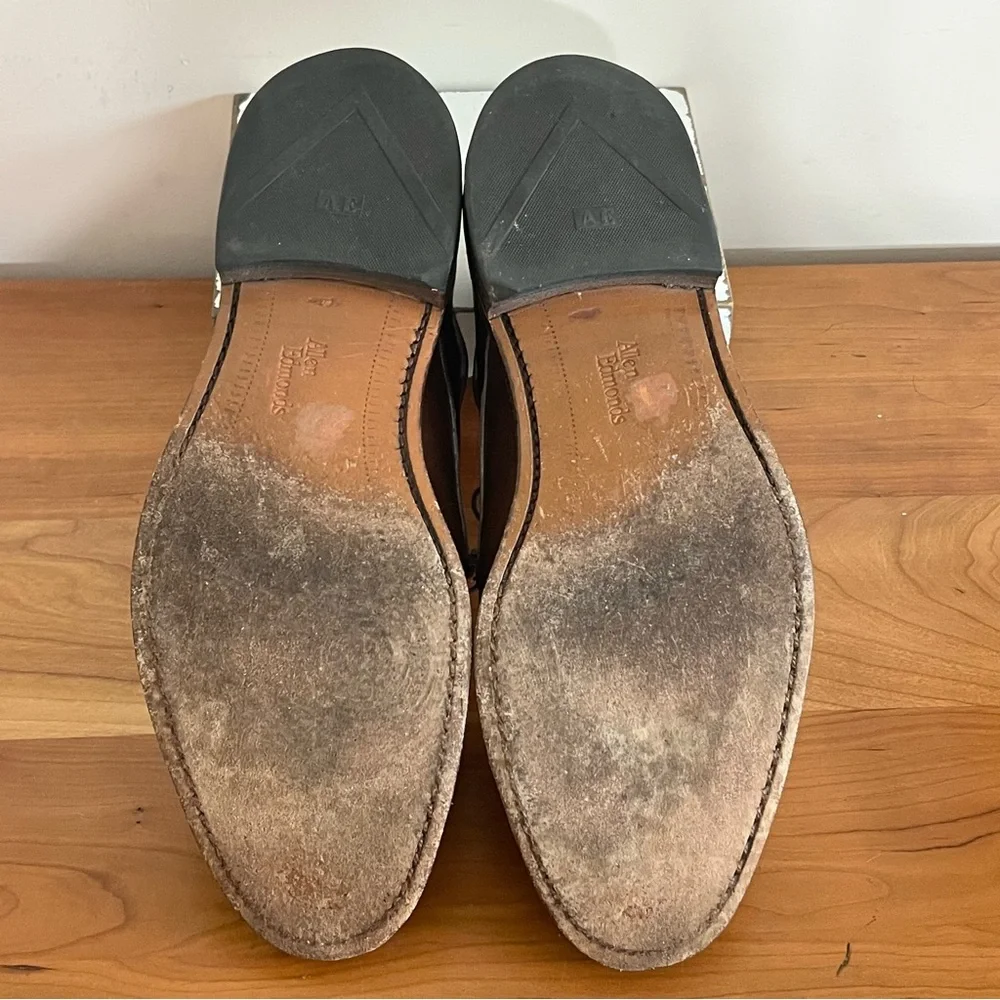 Allen Edmonds Kenilworth Brown Leather Derby Shoes Mens 9.5 D‎ Dress Bluchers